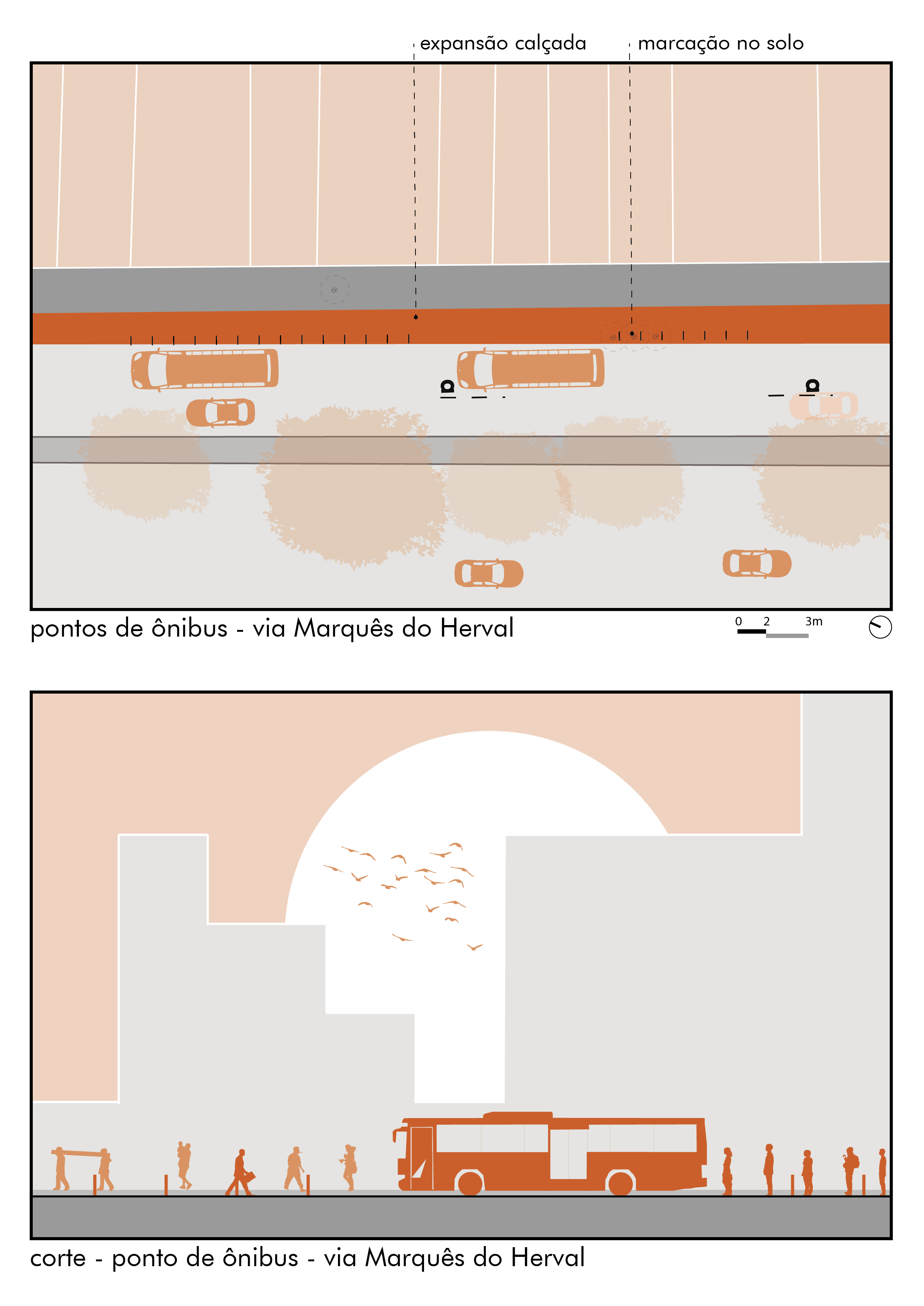 planta_e_corte_trecho_ponto_de_onibus